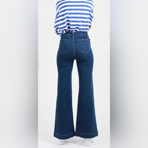 ROLLA'S Dark Blue Wide Leg Jeans - Picture 1 of 16